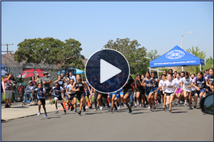 Students taking off from the Start Line for the OMSD Cross Country Event. Click Here to View Video.